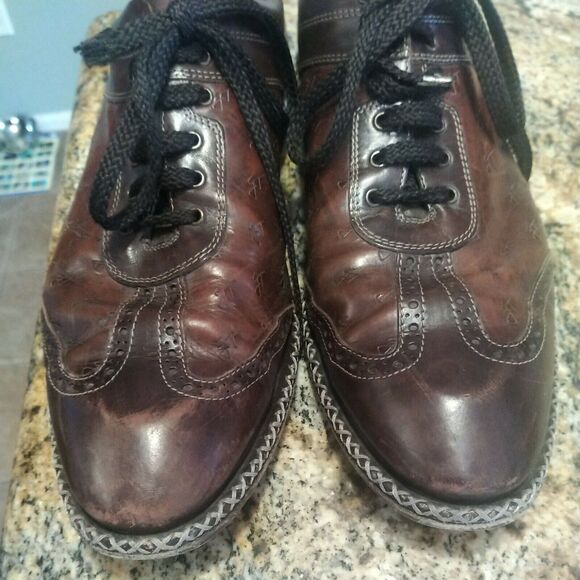 Galizio Torresi Sport Italian Mens 44 / US 10 Leather Brown Dress Shoes Wingtip main image 10